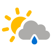 Scattered clouds and drizzle