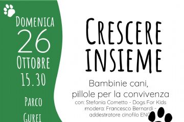 
immagine: cane che gioca con bambino
Nell'ambito del progetto “Tutela e Responsabilità: Progetto di Educazione per il Benessere dei Cani in Val Tanaro” domenica 26 ottobre alle ore 15,30 si terrà a Nucetto, presso il Parco Gurei, l'evento "Crescere insieme - bambini e cani, pillole per la convivenza".
Con Stefania Cometto  - Dogs For Kids
Modera Francesco Bernardi - addestratore cinofilo ENCI