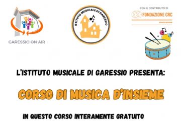 Nell'ambito del progetto "Garessio On Air", presso Villa Gobbi, l'Istituto Musicale di Garessio presenta il corso di musica d'insieme.
In questo corso interamente gratuito imparerai a suonare con altri musicisti e altri strumenti, come una vera e propria band!
Sei un musicista? Cosa stai aspettando?! Unisciti a suonare insieme a noi, la musica insieme è più bella!
Per info contattare:
istitutomusicale.garessio@gmail.com
instagram: istituto_musicale_garessio
Edoardo: 3487160013 / Filippo 3665370592