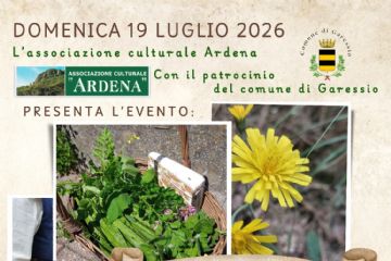 immagine: erbe
Domenica 19 luglio 2026, con ritrovo alle ore 17,00 presso Villa Gobbi l'Associazione Culturale Ardena presenta l'evento "Dominae Herbarum: donne d'erbe nella storia" con Laura Brattel Herbaria Forager e Gae Liguria. 
Breve passeggiata alla scoperta delle erbe spontanee dei nostri luoghi seguita da racconti con proiezione di diapositive.
Ore 17 - 18 passeggiata botanica
Ore 18 - 19 diapositive e racconti
Al termine dell'evento verrà offerta a tutti una tisana dell'Herbaria
Evento gratuito aperto alla cittadinanza
Per motivi organizzativi si consiglia la prenotazione al 349 6762020