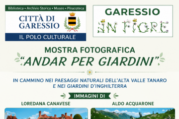 immagini: 2 foto di paesaggi
La mostra fotografica "Andar per giardini" in cammino nei paesaggi naturali dell'Alta Valle Tanaro e nei giardini d'Inghilterra con immagini di Loredana Canavese ed Aldo Acquarone si svolgerà in Piazza Marconi tutti i sabati e le domeniche dalle 10,30 alle 12,00 e dalle 14,30 alle 16,30 dal 24 luglio al 30 agosto 2026.
L'inaugurazione si svolgerà venerdì 24 luglio alle ore 17,30.
L'Amministrazione Comunale ringrazia la Sig.ra Pia Cagna per la gentile concessione dei locali